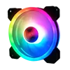Coolmoon Sunshine 2 Factory Price PC RGB fan cooler Controller RF remote control Double aperture computer case 120mm rgb fan