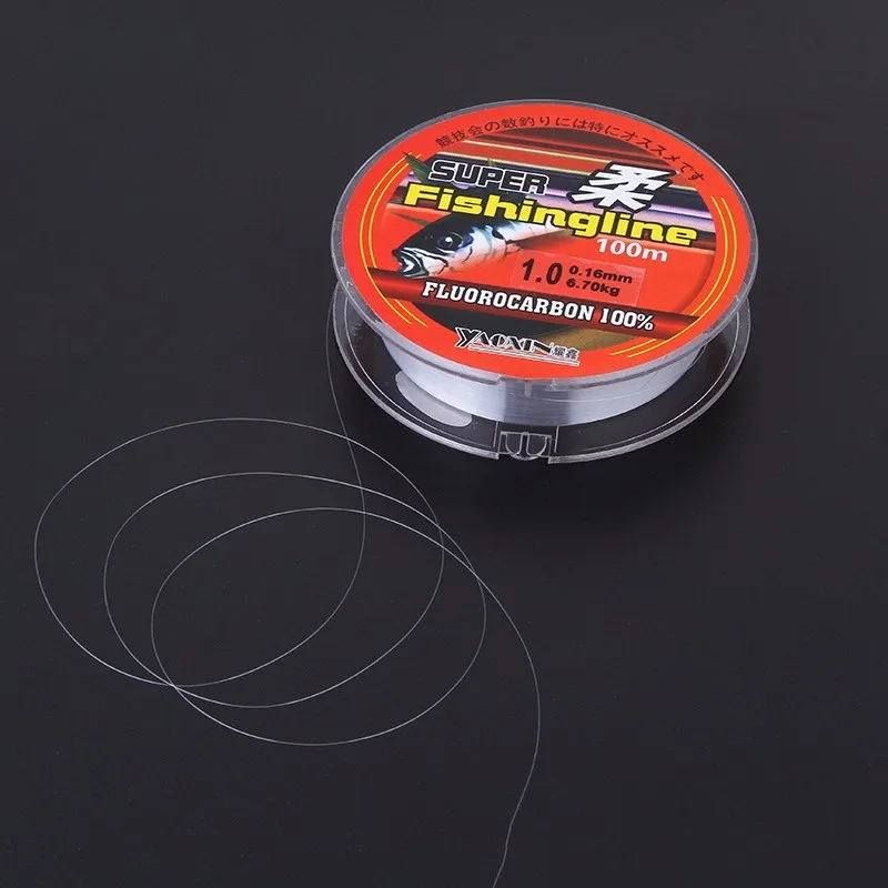 Transparent Fishing Line 100m Nylon Transparent Fluorocarbon Tackle Line A0A3