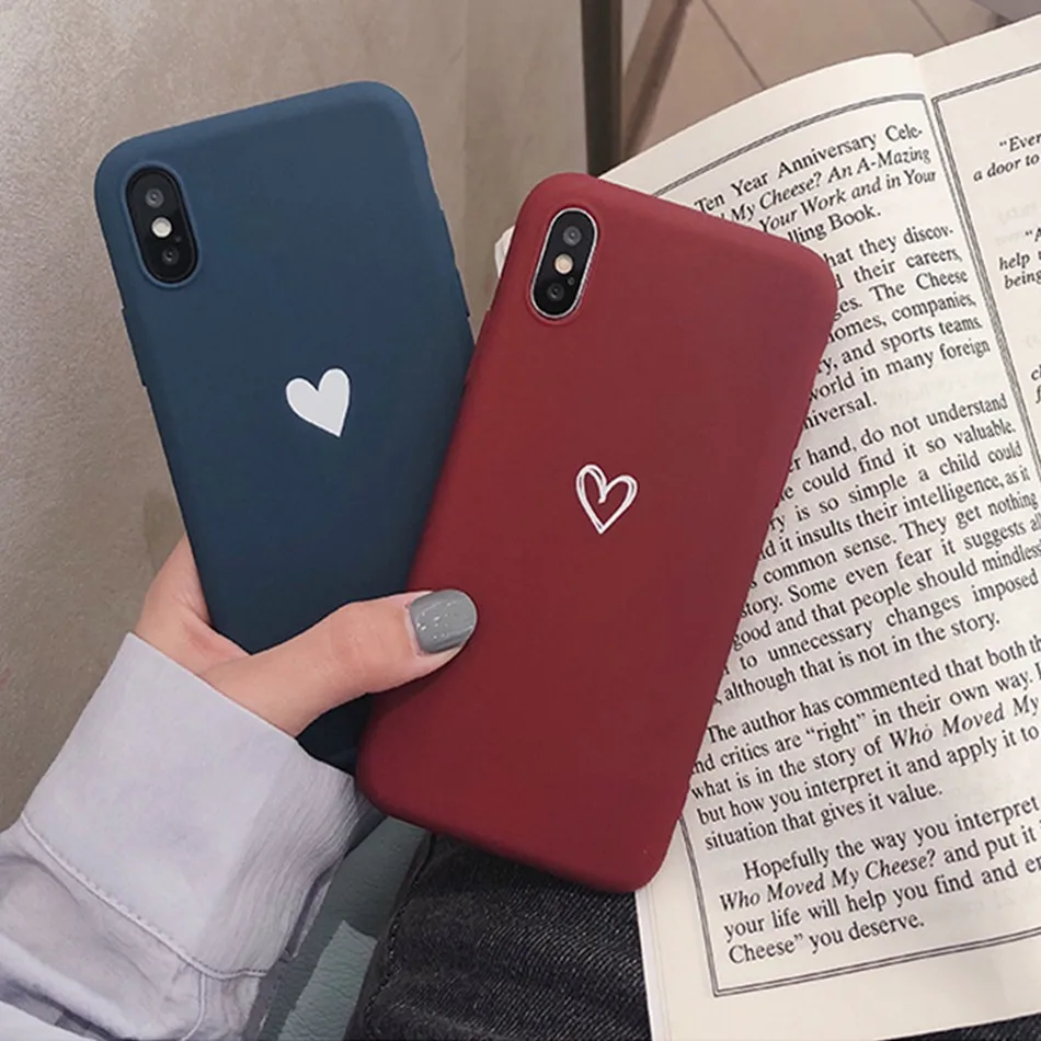 

For OPPO F9 F5 Case Love Heart Print Back Cover For OPPO A3S A5 R17 R15 Pro A83 A59 A37 A39 Retro Lovely Matte Soft TPU Cases
