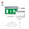 screen print engraved led exit panel 3w 4w rechargeable emergency exit led light