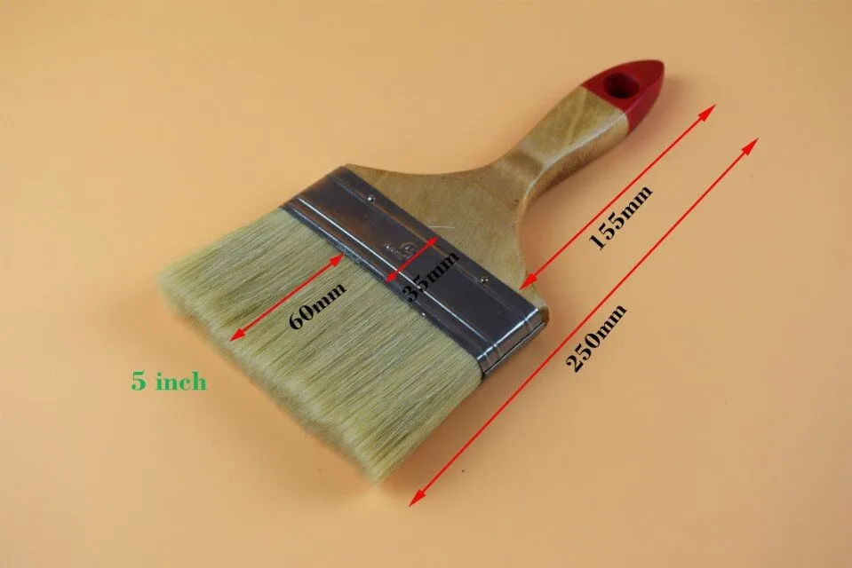 2017 White Bristle Wooden Handle Paint Brush For Bangladesh In Brush