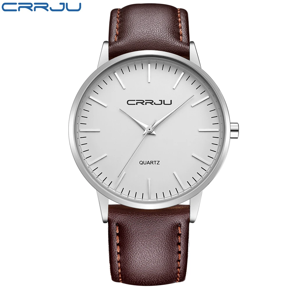 

CRRJU 2117 Men Quartz Watch 7mm Ultra Thin Watches Top Brand Luxury Fashion Casual Sports Business Antique Watch, N/a