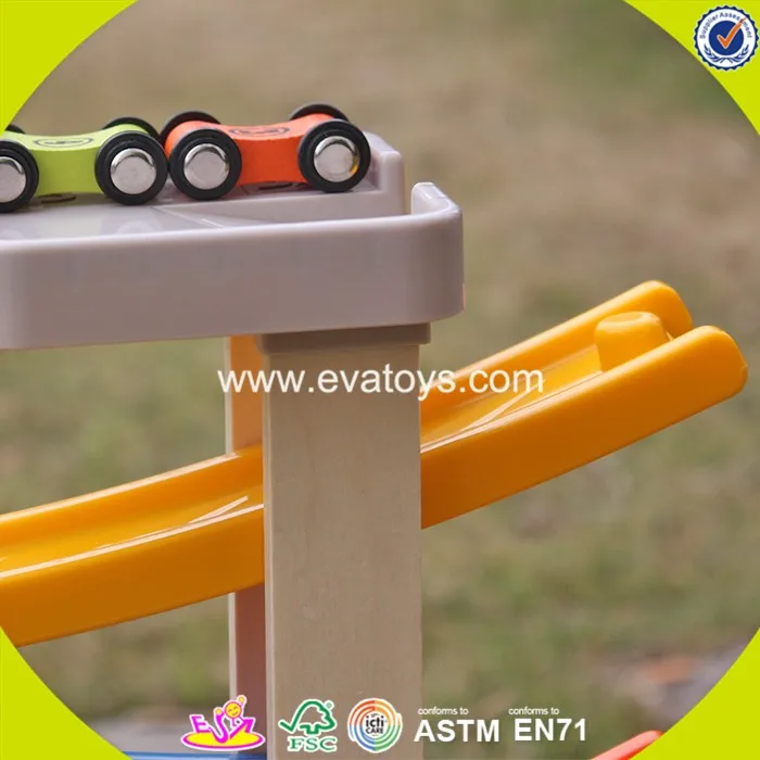 2018 Wholesale 3 Level Pathway Wooden Toy Car Ramps For Toddlers New