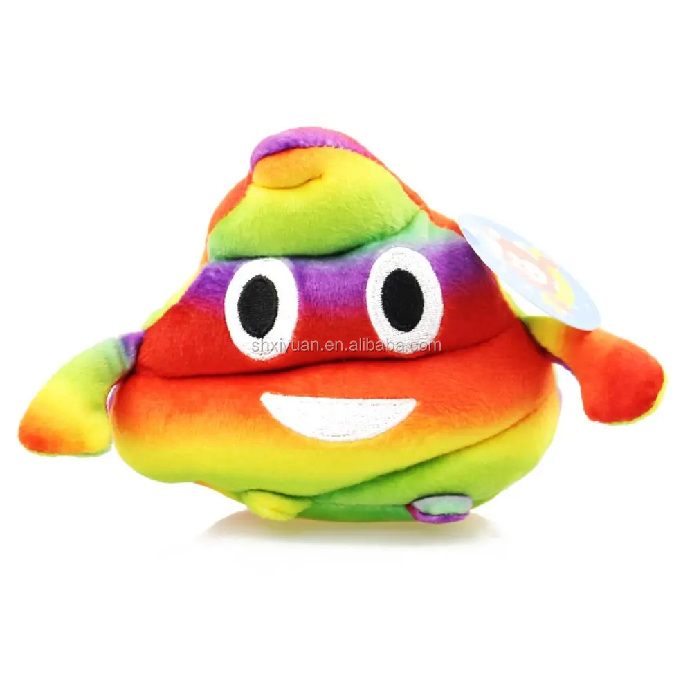 rainbow poop emoji plush