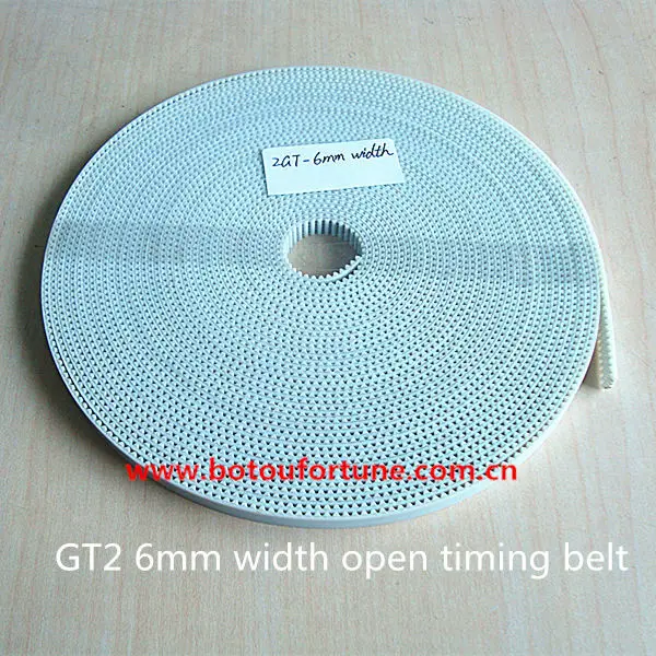 GT2 Timing Belt 6mm PU Steel Core Strap Open Belt Steel Core 3D Printer 2GT White 