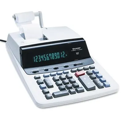 Sharp VX2652H Two-Color Printing Calculator, 12-Digit Fluorescent, Black/Red