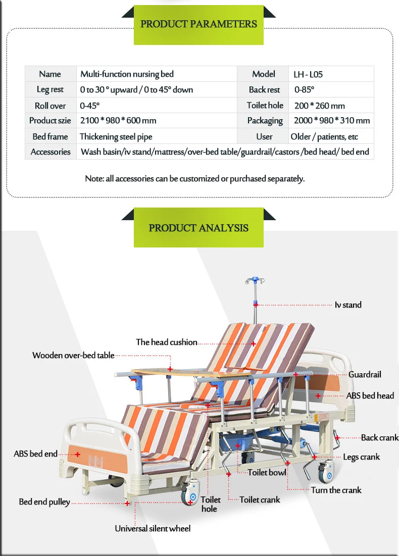 Multifunctional Hospital Bed Care Manual Bed For Sale Buy Hospital
