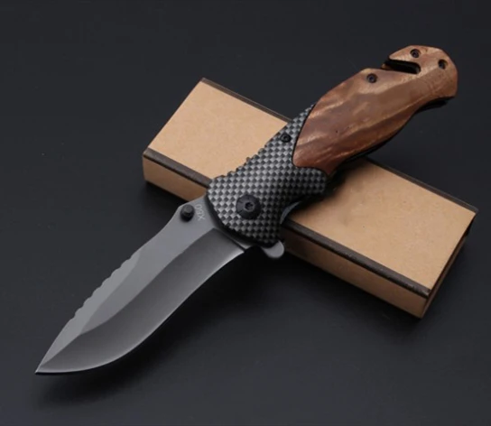 

Wood Handle Assisted Open Multi Pocket Knife, Browning
