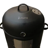 

20'' steam smoker charcoal cylinder barbecue bbq grill