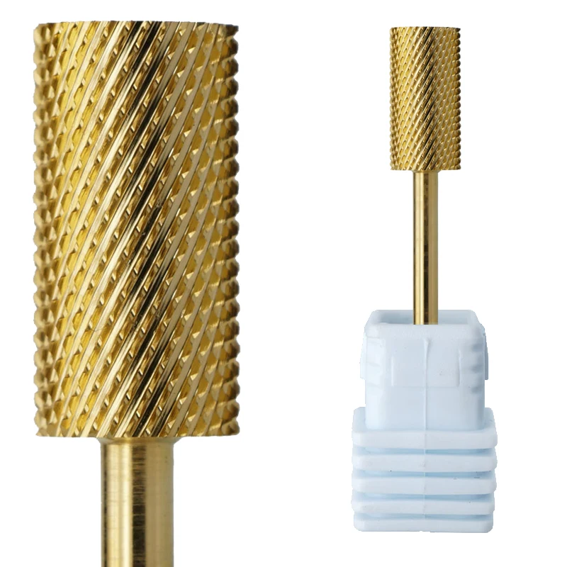 

nail supply beauty products large barrel bit carbide nail drill bit set, Gold