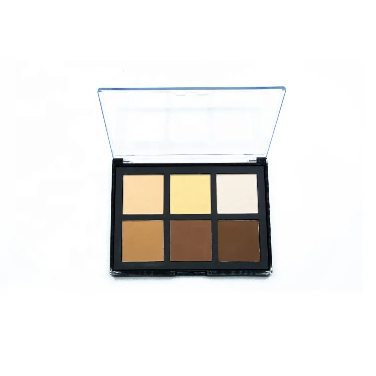 

High quality pressed powder waterproof face powder private label 6 colors contour palette