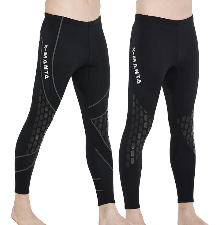 

Mens 1.5mm Black Neoprene Wetsuit Pants Warm Leggings