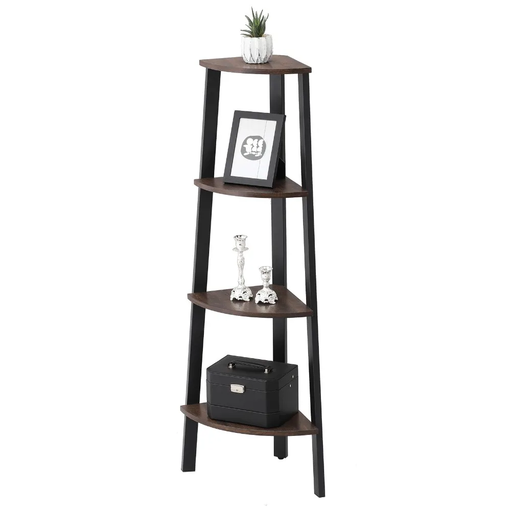 Vasagle Industrial Corner Shelf Rack,4tier Office Organiser Unit