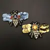 High quality custom bee embroidery cloth stickers sequined diamond patch wholesale