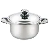 Factory price 16pcs kitchen use cook wares cookware set with thermo knob ss lid