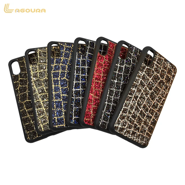 

Hot Sale Lattice Glitter PC Hard Case For IPhoneX