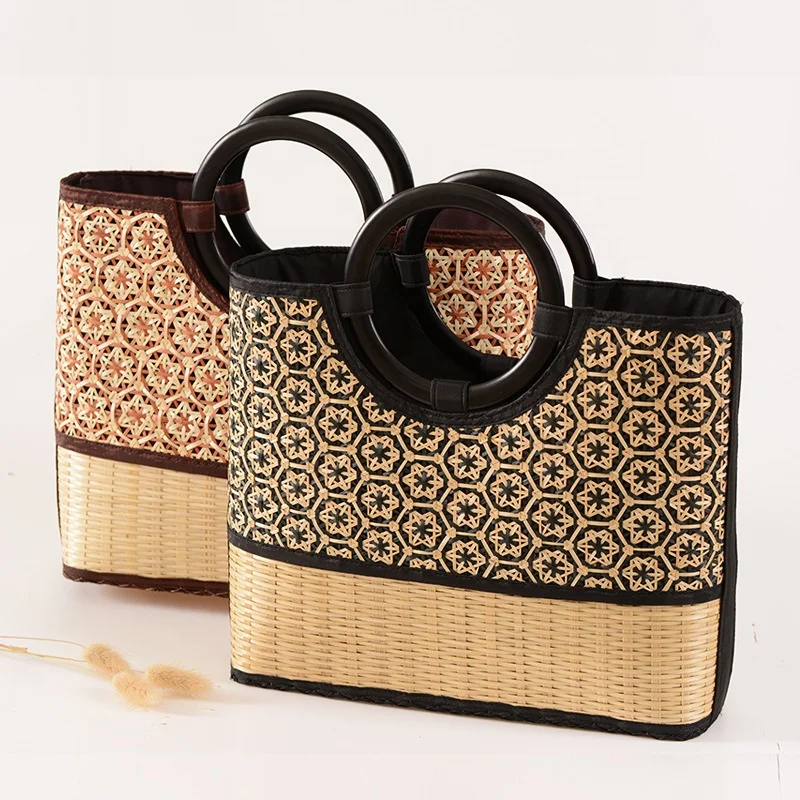 

Bamboo Rattan Straw Handbags for Women