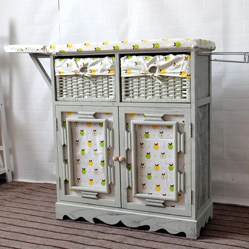 De Madera Tabla De Planchar Con Cajones De Almacenamiento - Buy Tabla