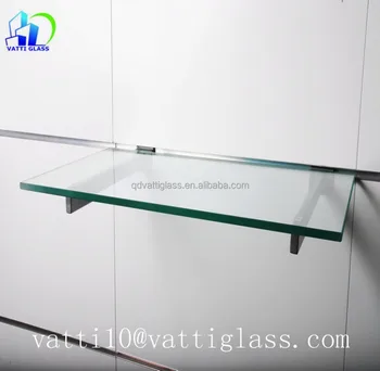 small glass bathroom shelf