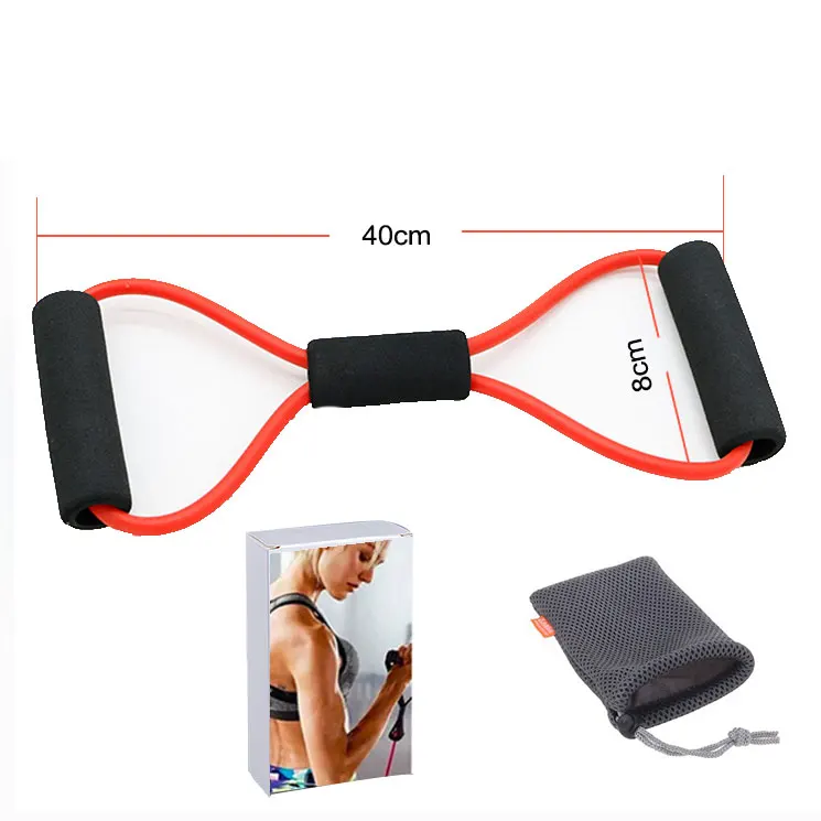colorfully workout bands resistance bands stretch rope 8 shaped elastic tension rope chest expander for yoga pilates sport fitness
