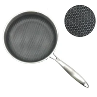 

Wholesale Non Stick 3 layers Stainless Steel frying pan for steak 26 cm non stick anti scratch honeycomb