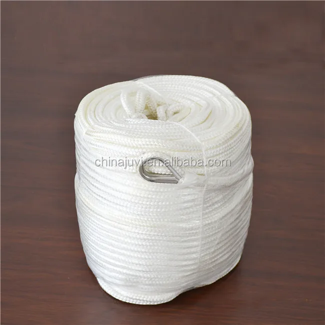 marine White Three Strand polyester Anchor Rope Mooring