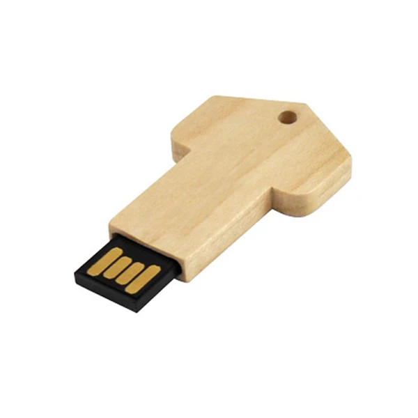 

Free Engraved Key Shape 4Gb Flash Drive Usb Customized Wood Pendrive