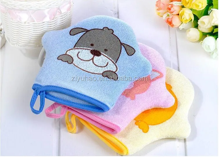 Wholesale Promotional Cute Baby Bath Glove/washing Mitten For Kids