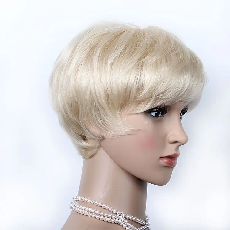 Premier Short Blonde 613 100% Percent Human Hair Machine Made Wigs In ...