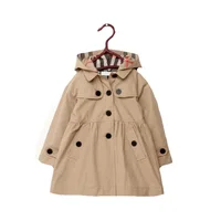 

Girl's Hooded Trench Coat Jacket Dress Windbreaker Outwear Baby Girls Winter Coat