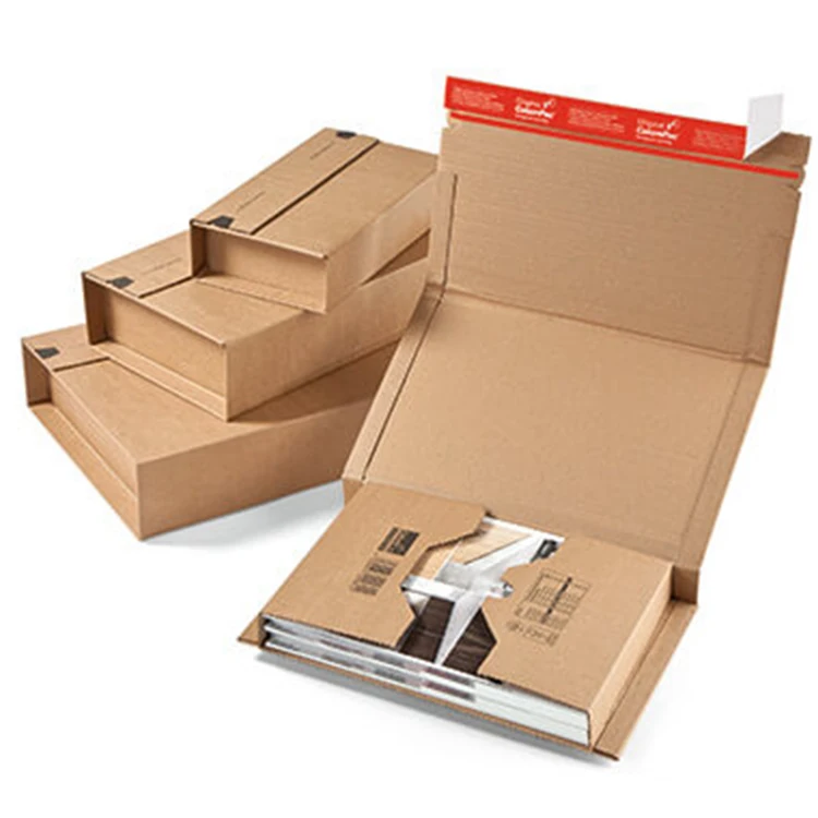 Custom Corrugated Packaging Book Mailer Gusset Shipping Mailing Box For