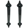 black steel heart-shaped Sliding Barn Door Pull Handle Set for barn door
