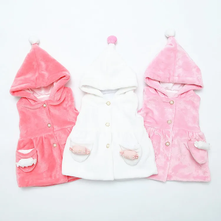 
hot sale wholesale 100%cotton kids baby girls autumn vest for outdoor 