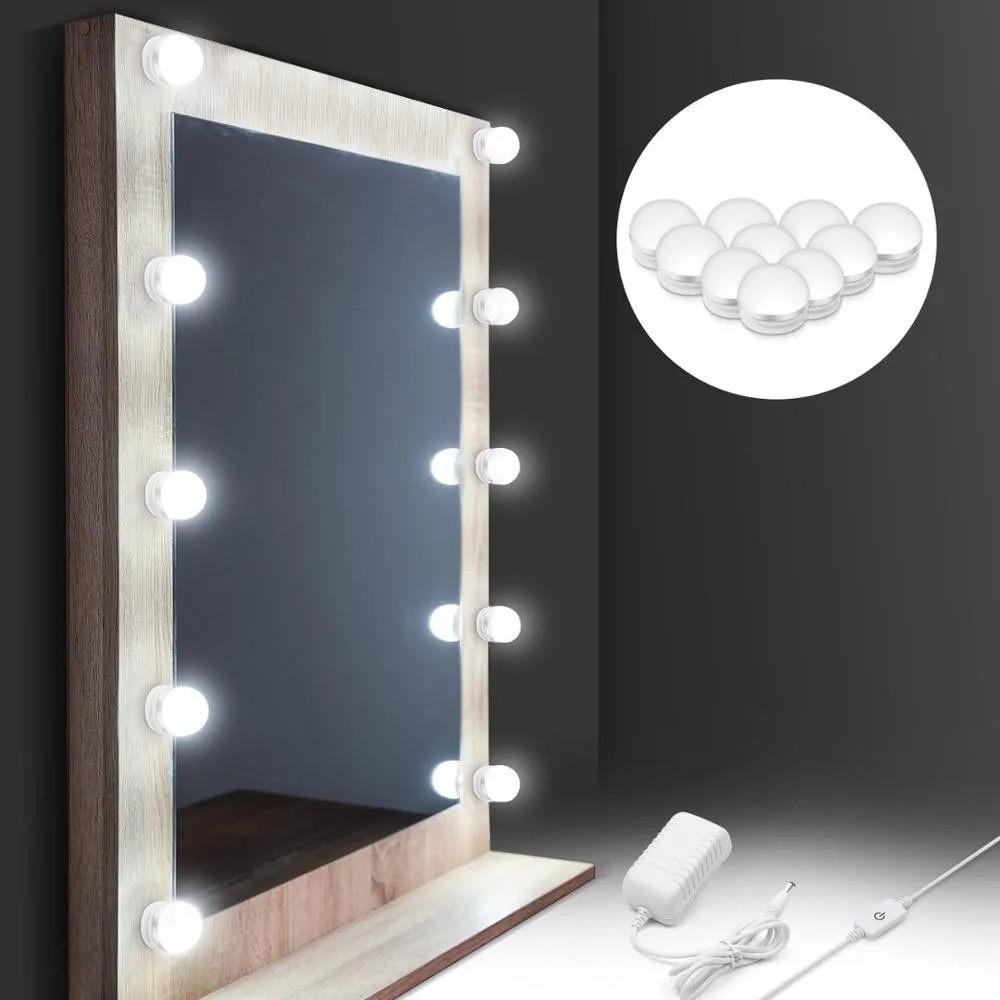 Vanity Mirror Light Kit,Led Lights For Mirror With Dimmer And Usb Phone