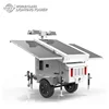 High lux LED lights mounted on mobile solar light tower for mining use