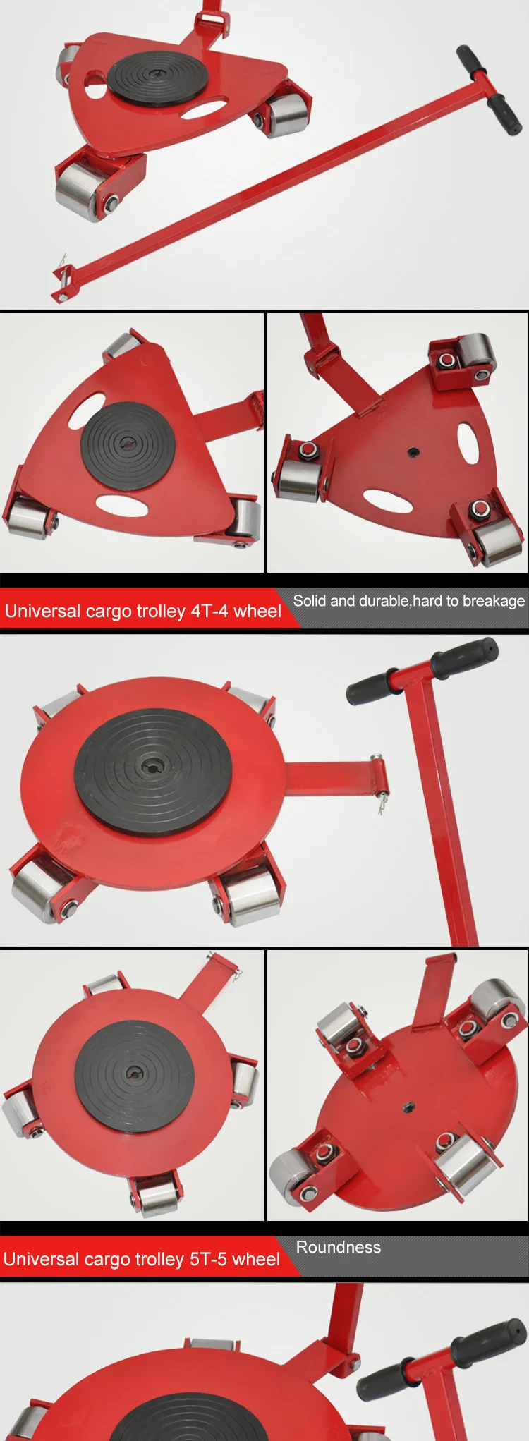 Low Profile Furniture Mover Rollers Skates For Moving Heavy Objects/10t