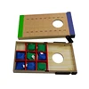Portable 2 in 1 Cornhole Bean Bag Toss Game and Tic Tac Toe Game Set for Kids