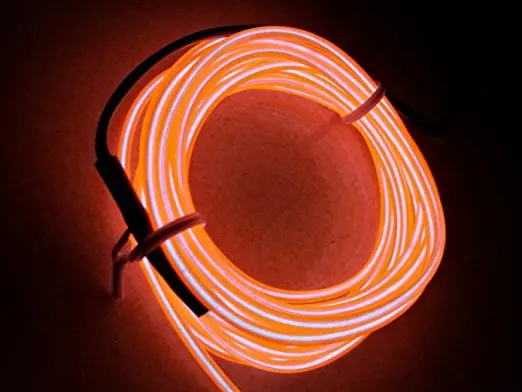 3M 9.6ft Flexible Neon Light EL Wire Rope Tube + Controller Amazingly Bright New Generation of Micro LEDs for Indoor and Outdoor