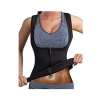 

Hot Selling Corset Sauna Tank Top Zipper Weight Loss Body Shape Shirt Women Neoprene Waist Trainer Slimming Vest