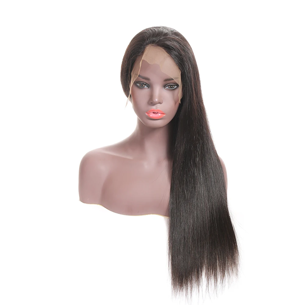 

Huashuo High Discounts Unprocessed cuticle aligned Virgin Remy Silky Straight Indian Hair 360 Frontal Lace Wigs For Black Women