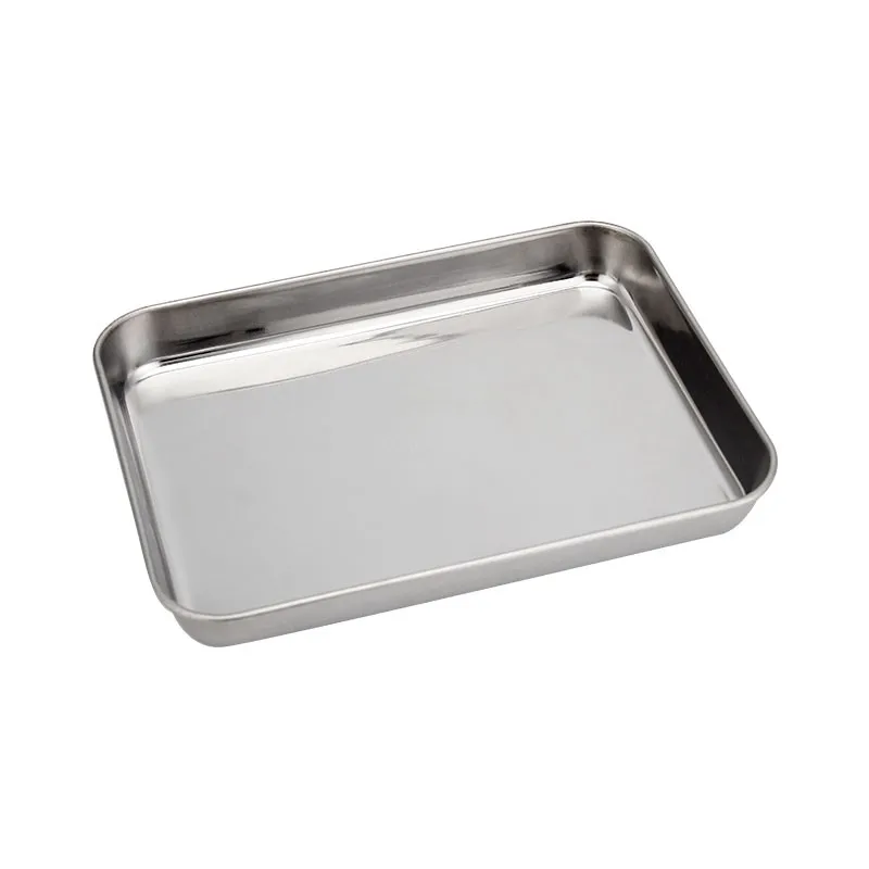 Stainless Steel Plate Rectangle Bbq Serving Dishes Trays Cookie Sheets