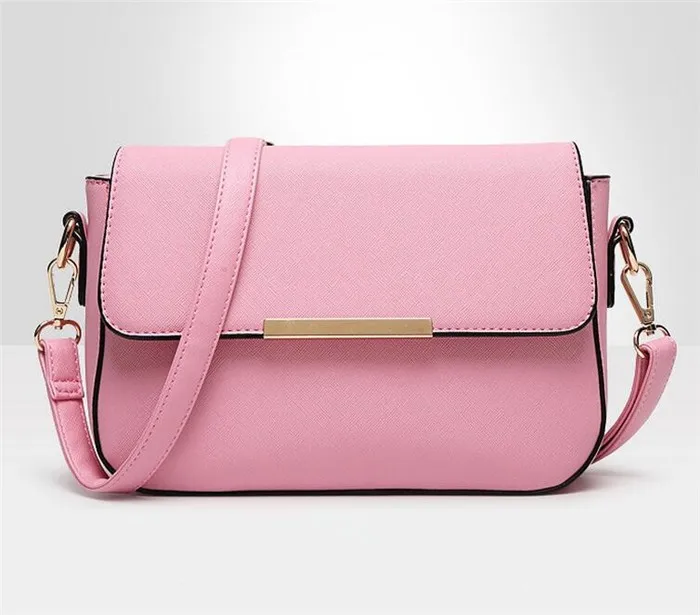 2017 Korea Fashion Brand Pink Color Women Small Side Bags For Girls