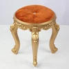 Factory Price Customized Round Brown Wooden Makeup Table Stool