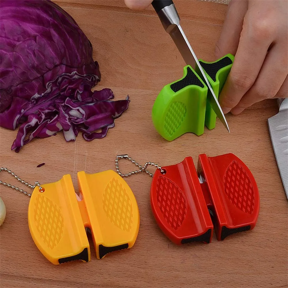 

Amazon cheap kitchen accessories portable camping keychain mini knife sharpener, Any