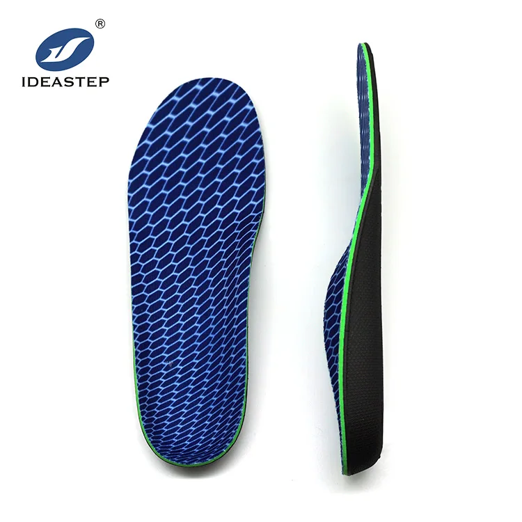 

Ideastep hot high quality heat moldable medical foot arch support eva sport orthotic insole pes planus, Blue + black + green