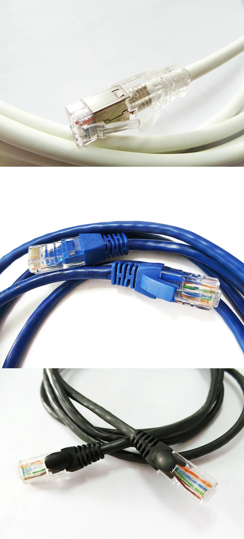 Free Sample 3m 2m 1m Customized Cat6a Cat6e Network Cable Jumper Cable