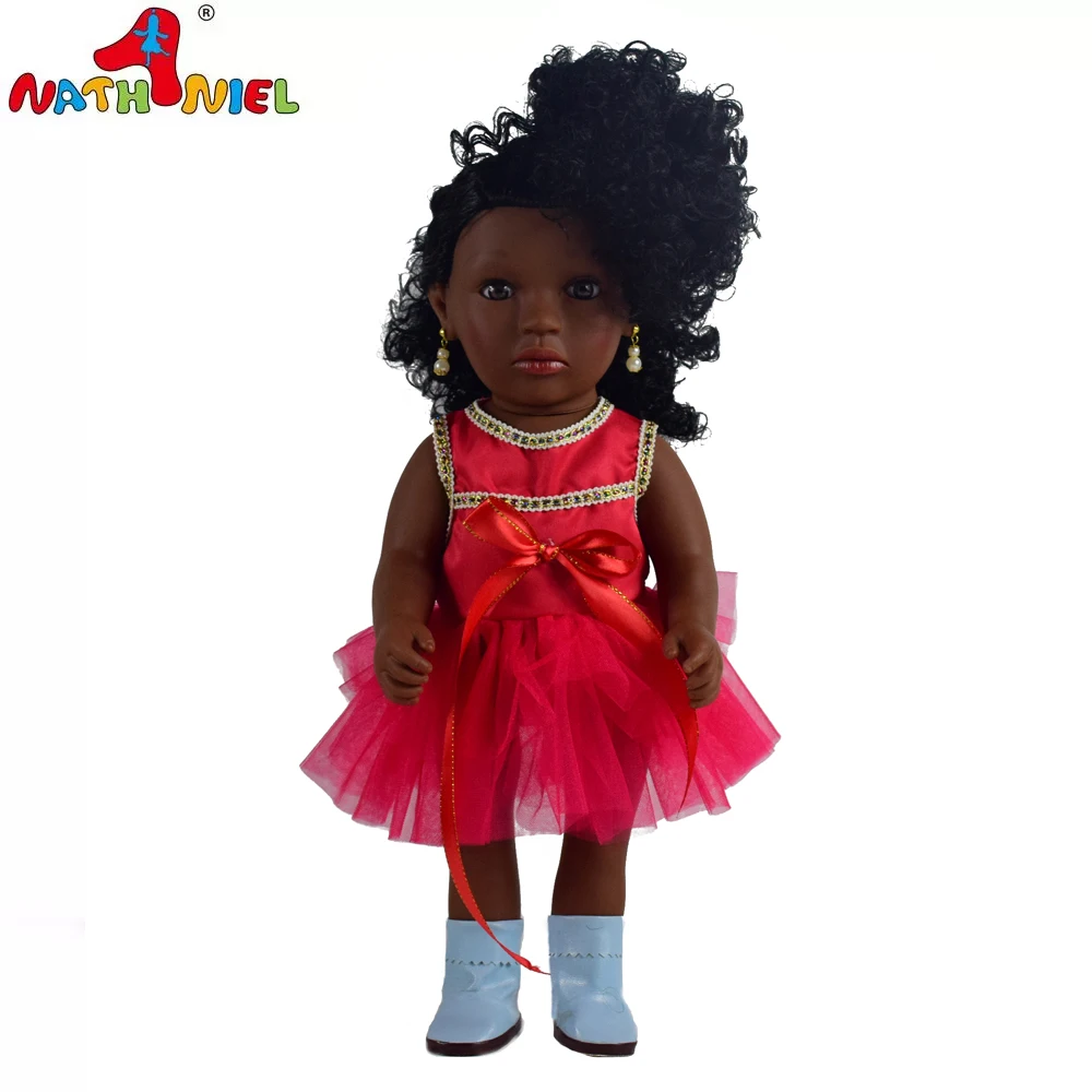 2018 Top Sale Nathaniel Vinyl Plastic Real 16inch African American Girl
