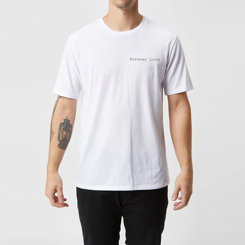 

Wholesale Basic Combed Cotton White Tshirt Letter Printed Tee Shirt Anti-fade Oversized Shirt