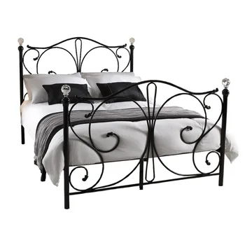 Cheap Bedroom Furniture Metal Pipe Double Beds Steel Metal Bed With Crystal Buy Metal Beds Double Metal Beds Metal Double Bunk Bed Product On