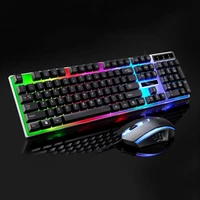 

Hot sale 1600 DPI Professional Wired Colorful Backlight Mechanical Feel Suspension Keyboard + Optical Mouse Kit for Laptop PC